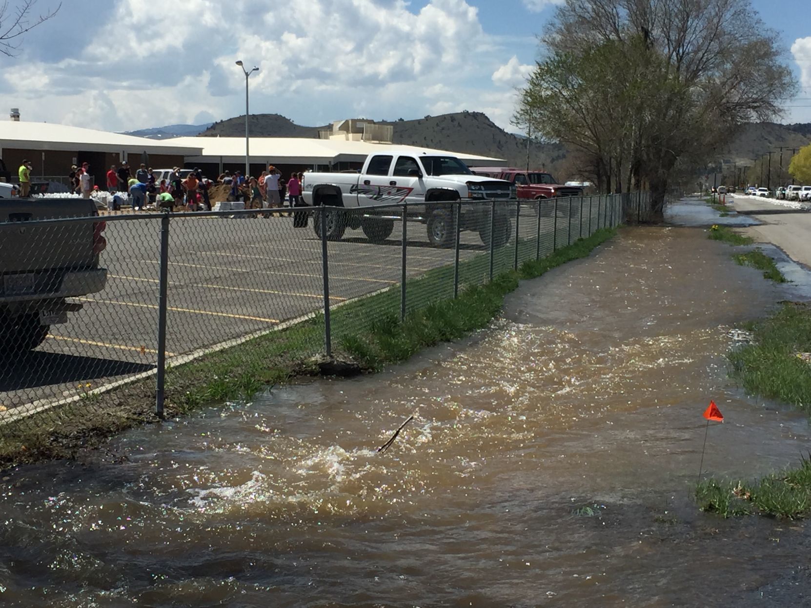 Flooding near Rossiter Elementary